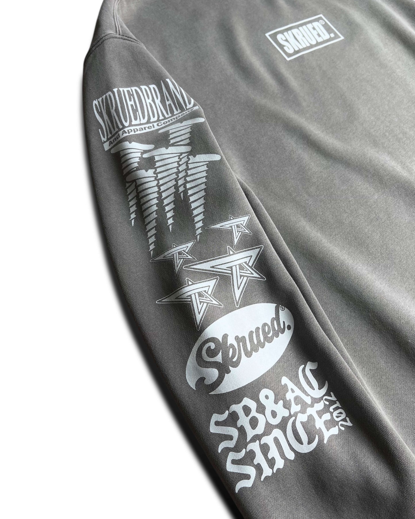 Branded Sleeve Crewneck - Vintage Grey