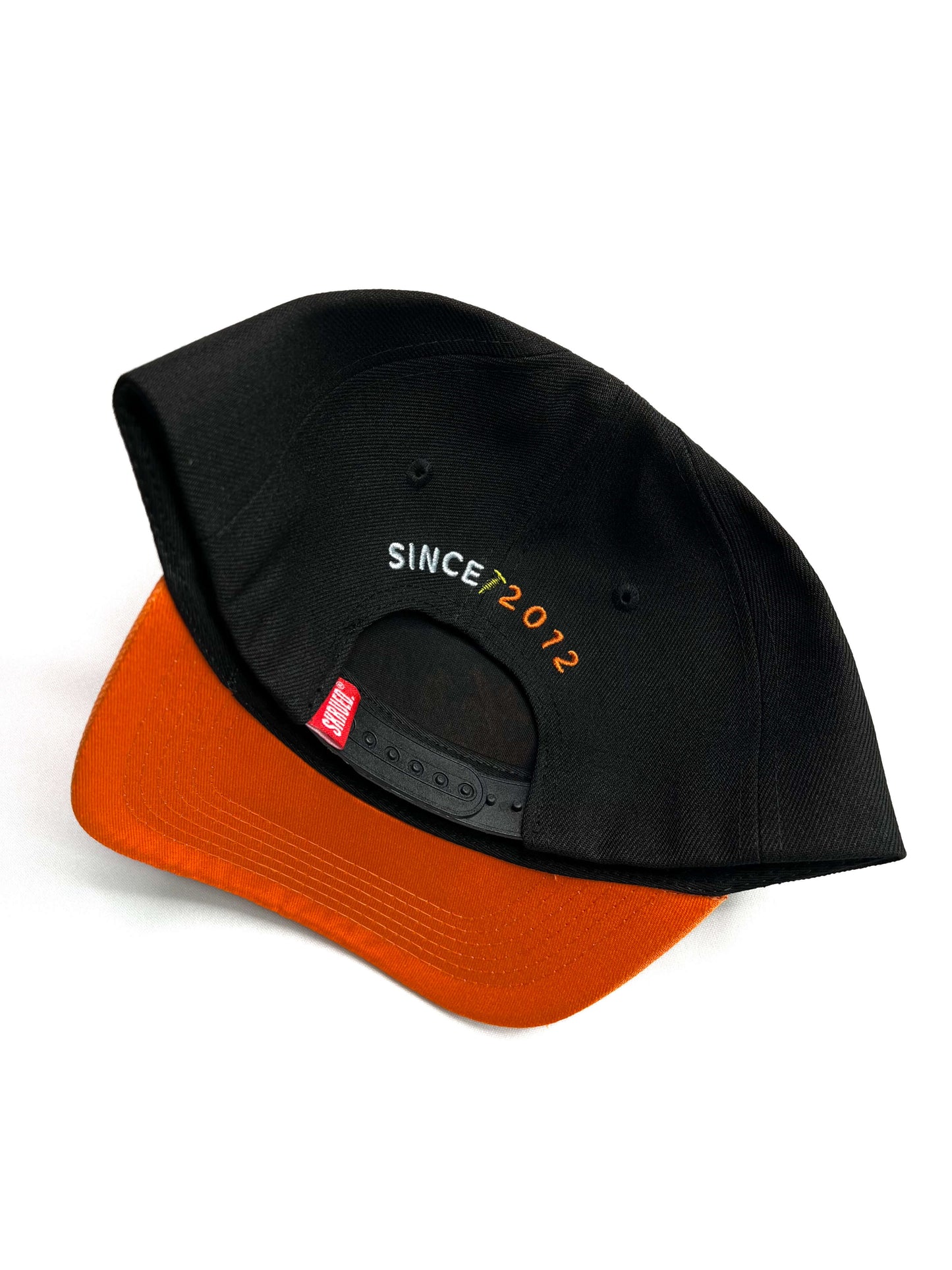 Chunky Logo Snapback Hat - Black/Orange