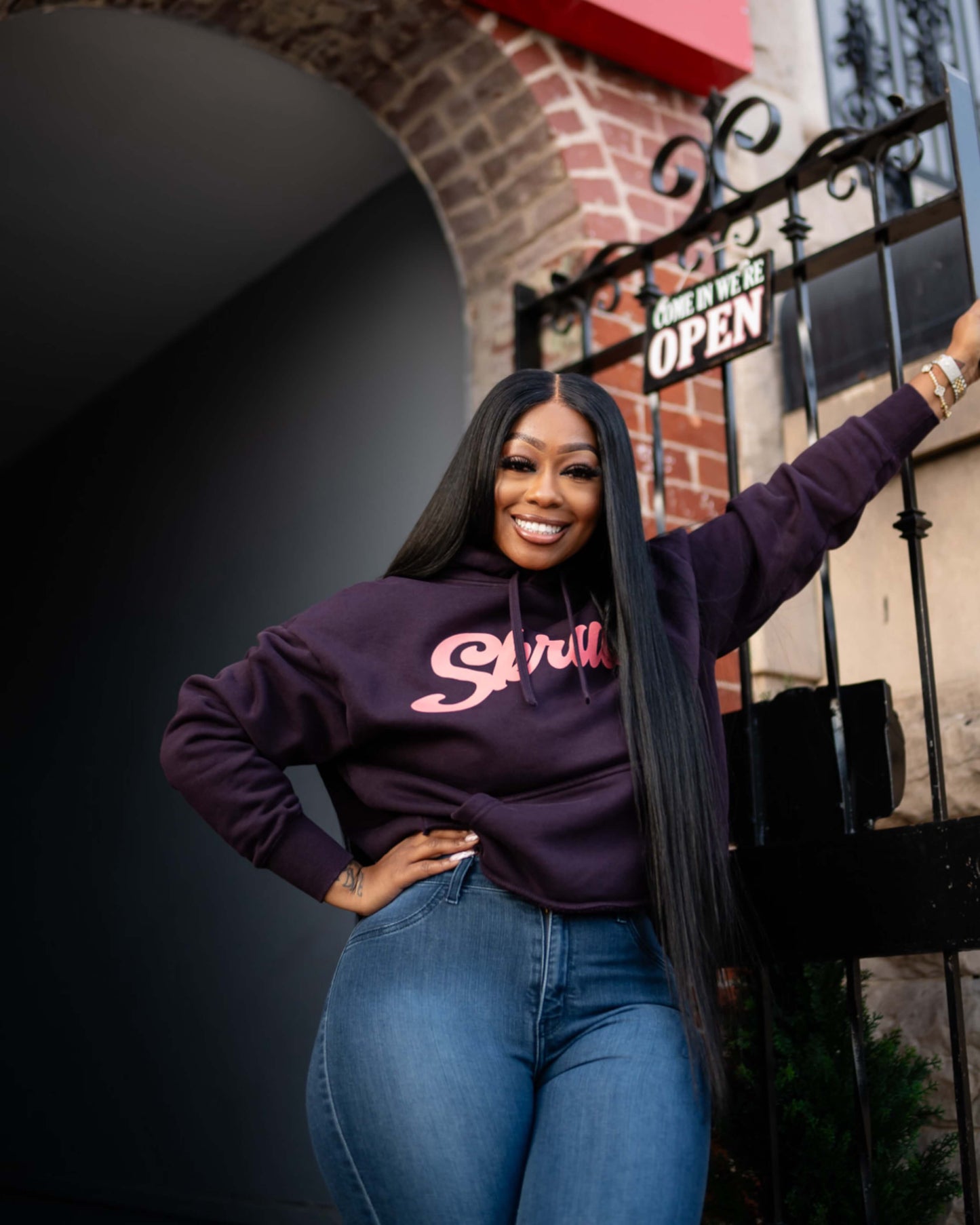 Women’s Chunky Logo Hoodie - Plum