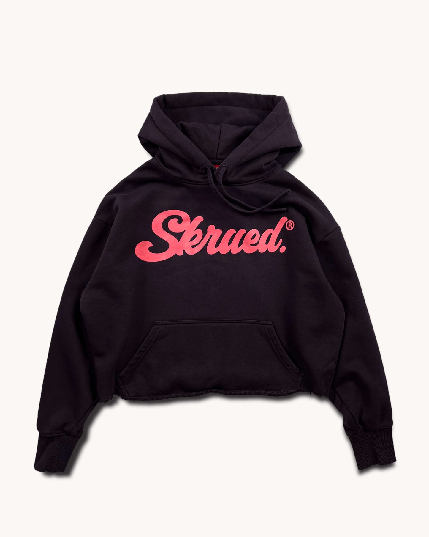 Women’s Chunky Logo Raw Hem Hoodie - Plum