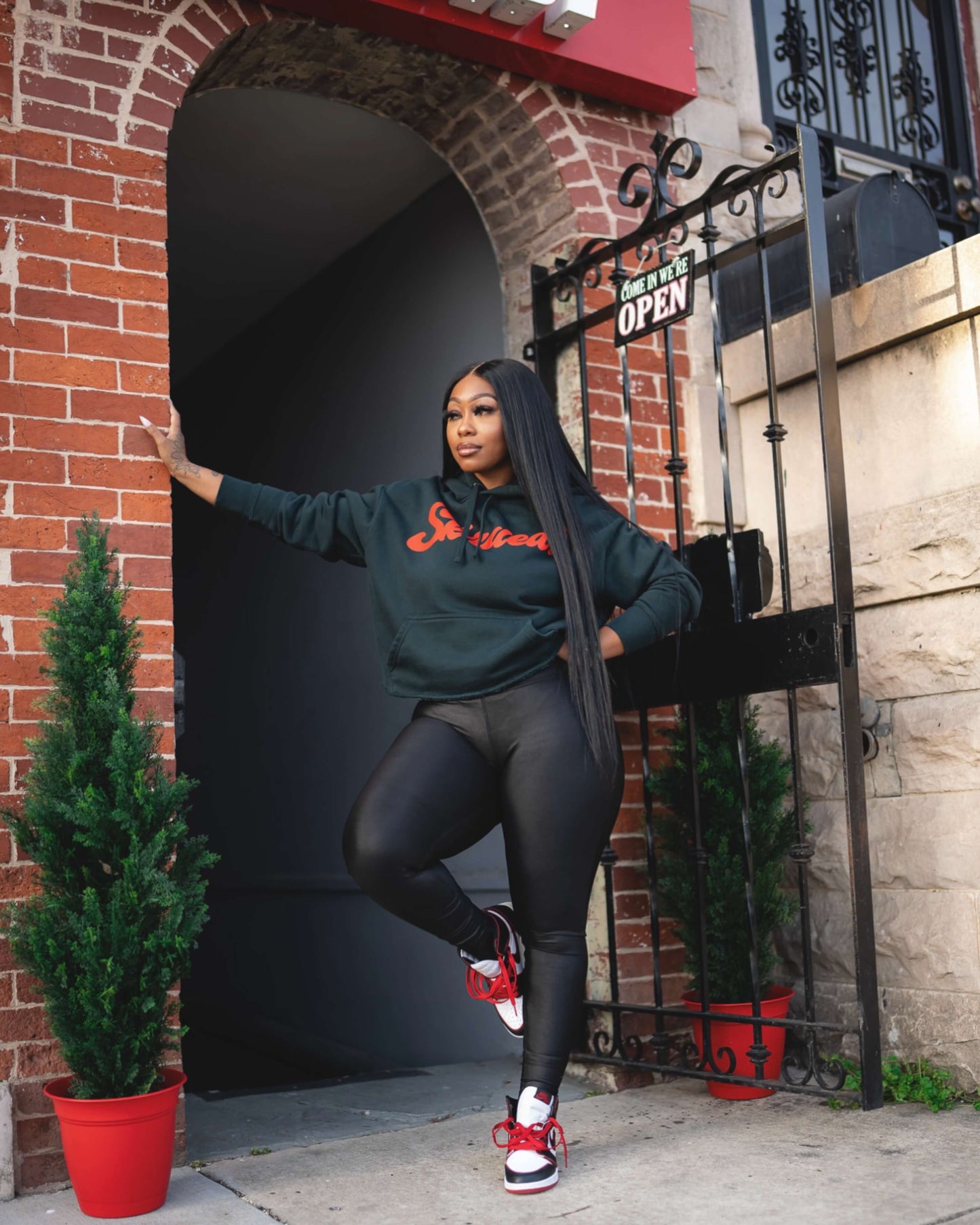 Women’s Chunky Logo Hoodie - Forest Green