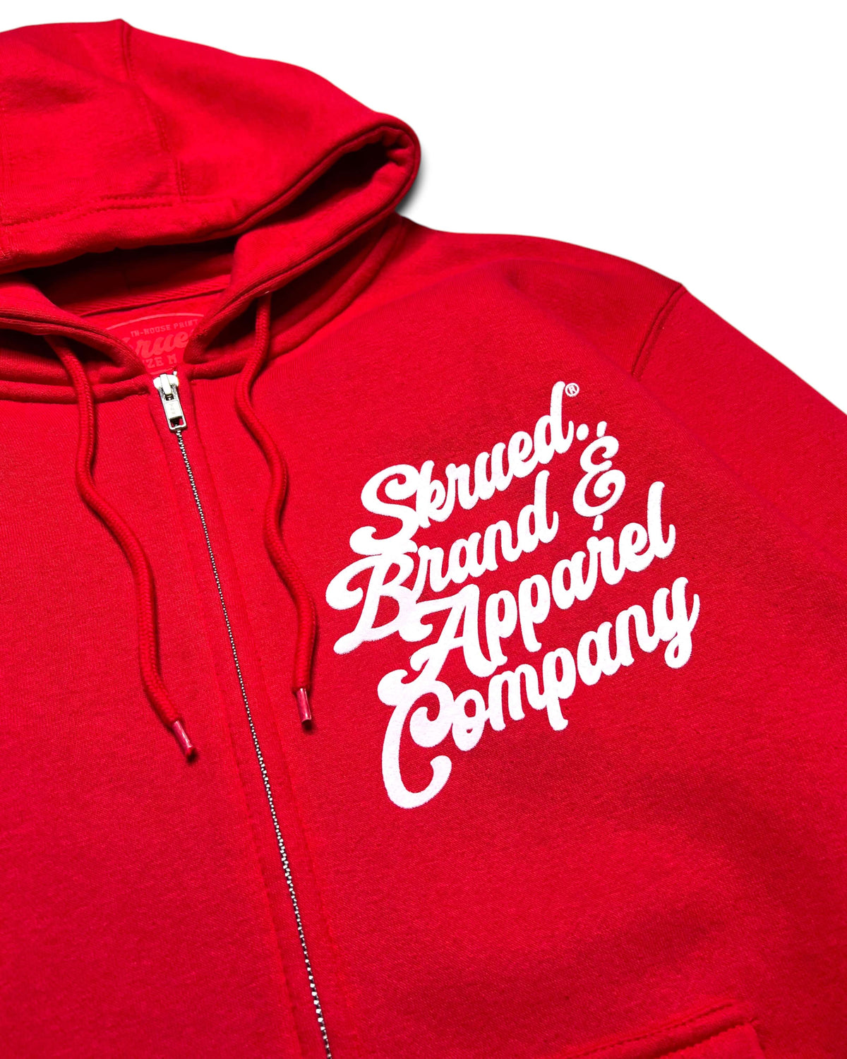 SKRUED Brand Zip Up Hoodie - Red