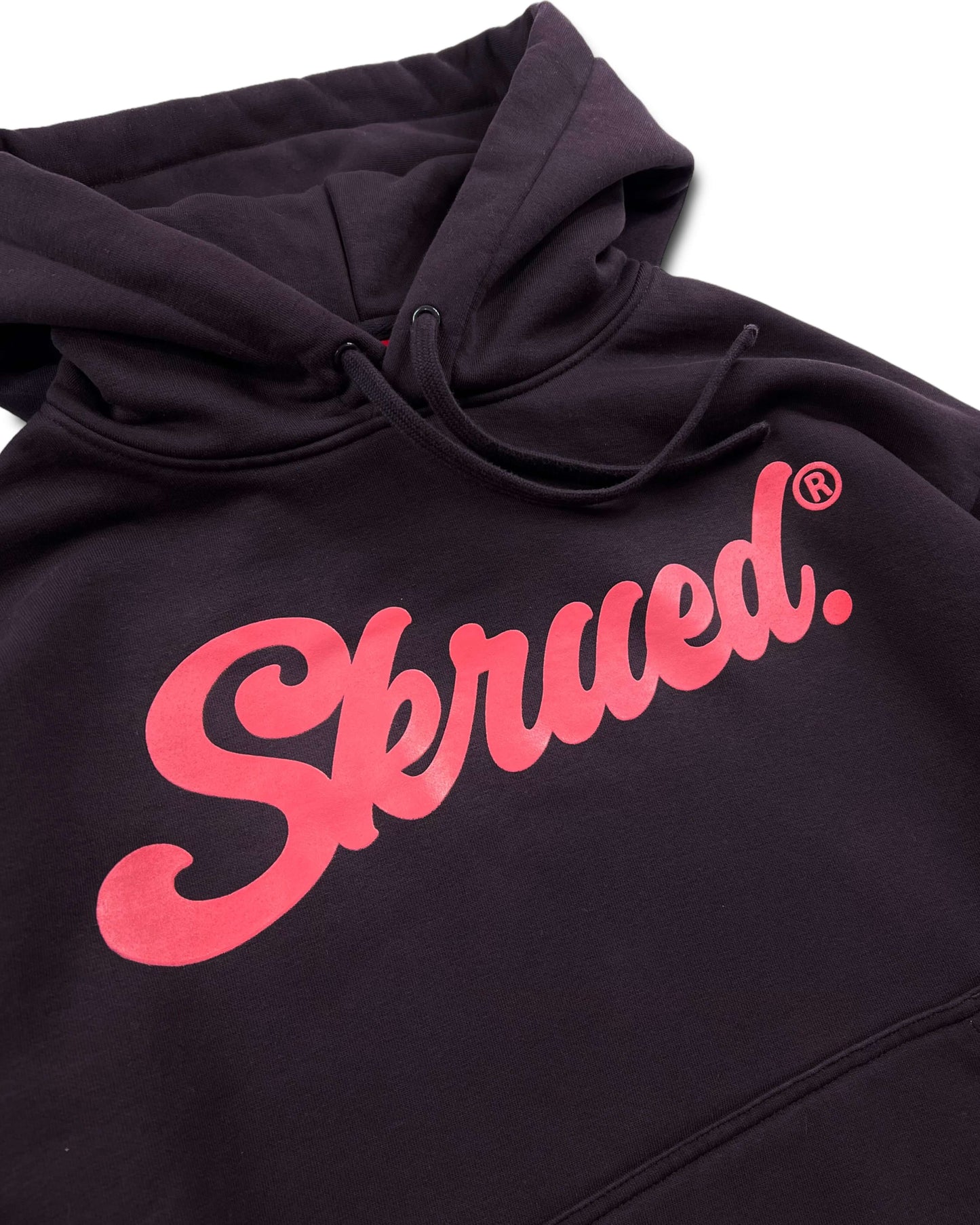 Women’s Chunky Logo Raw Hem Hoodie - Plum