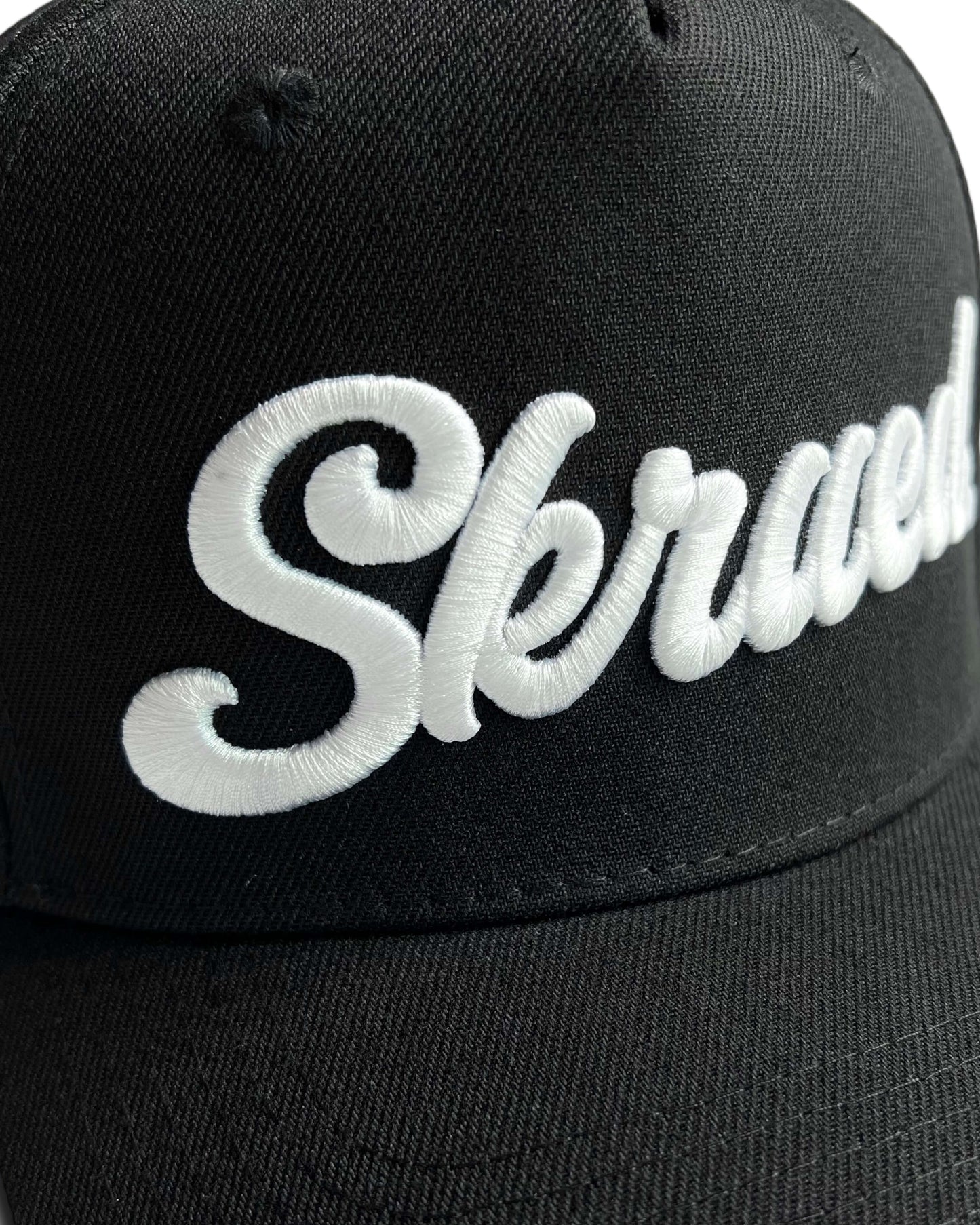 Chunky Logo Snapback Hat - Black/White