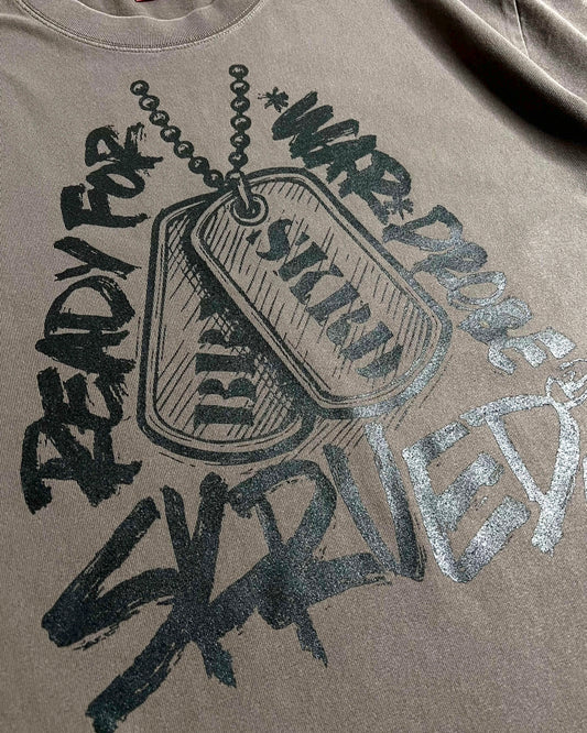 Dog Tags Tee - Vintage Washed Brown