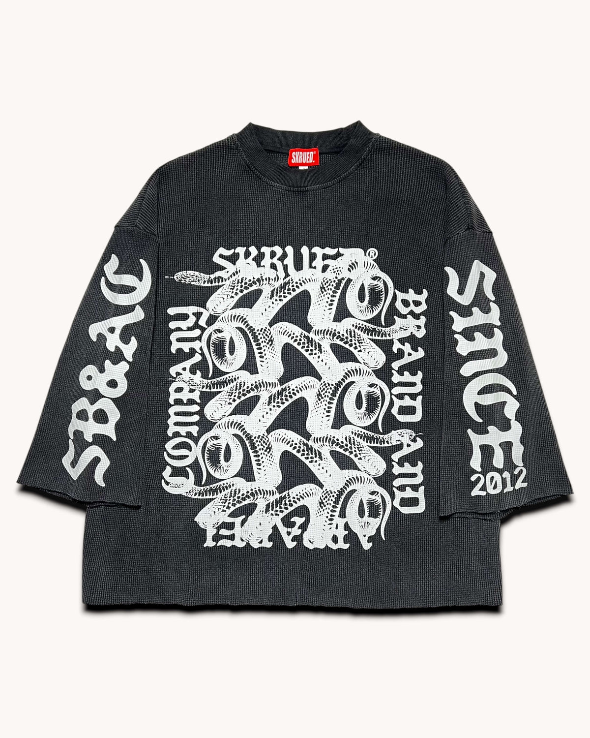 Snake Pit Raw Hem Thermal - Gun Metal