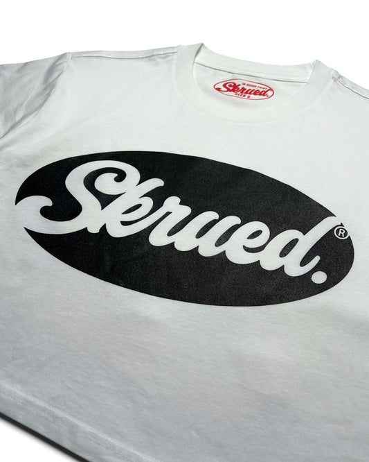 Women’s Crop Chunky Shadow Tee - White