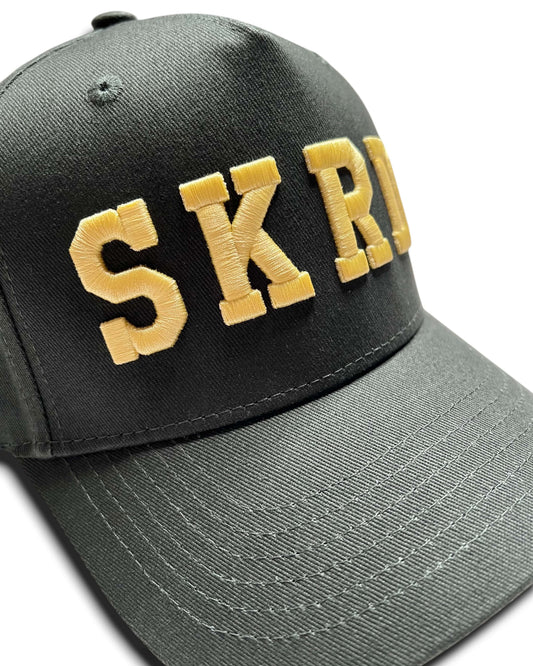 SKRD Logo Snapback Hat - Dark Olive