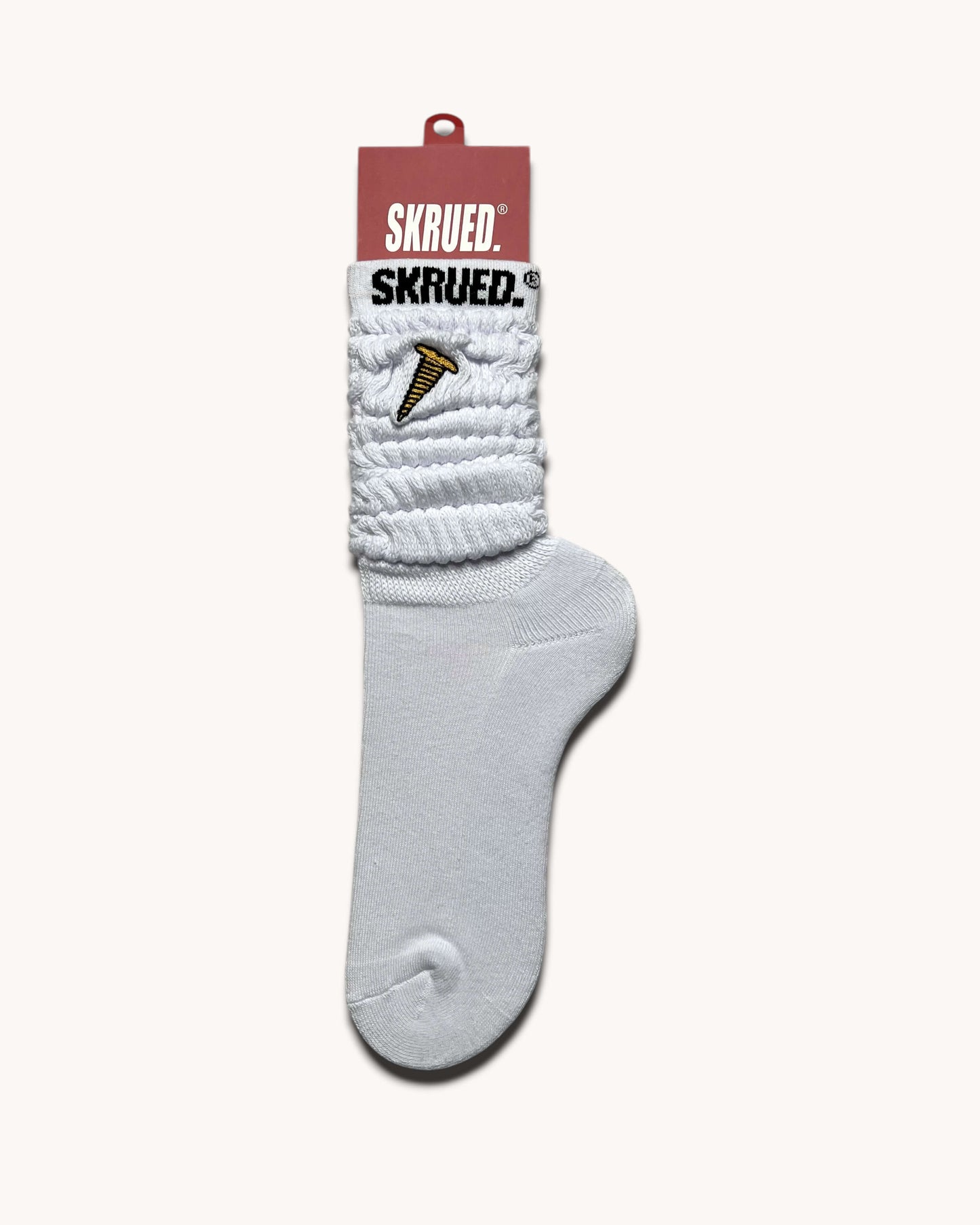 Inspire Logo Slouch Socks - White/Black