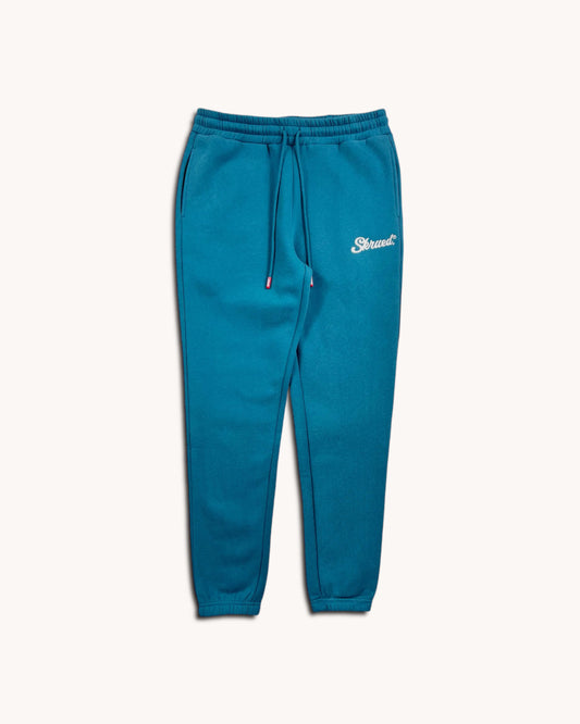 Micro Chunky Logo Sweatpants - Teal