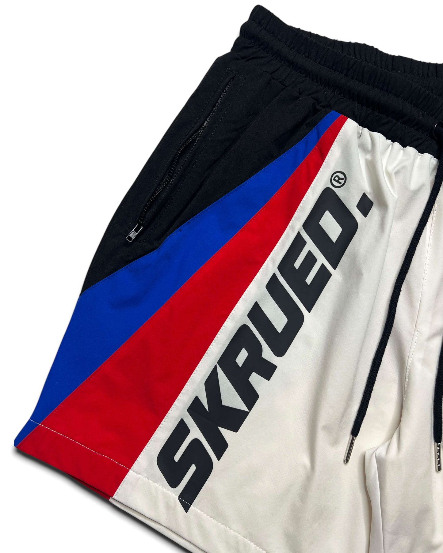 Heatwave Track Shorts - Light Cream