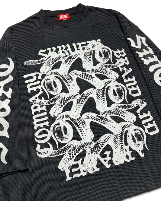 Snake Pit Raw Hem Thermal - Gun Metal