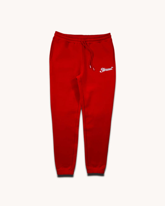 Micro Chunky Logo Sweatpants - Red