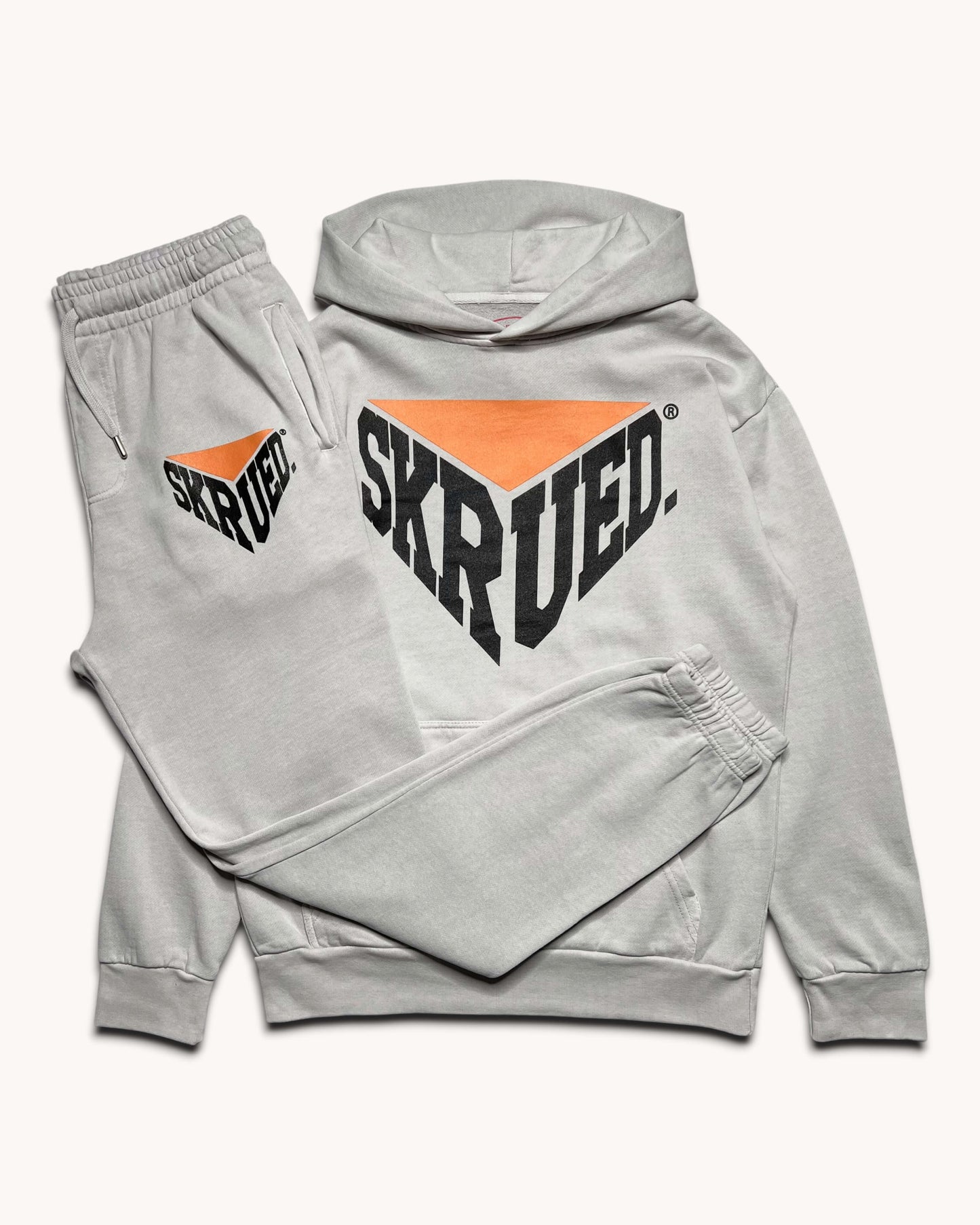 Cornerstone Sweatsuit - Platinum/Tangerine