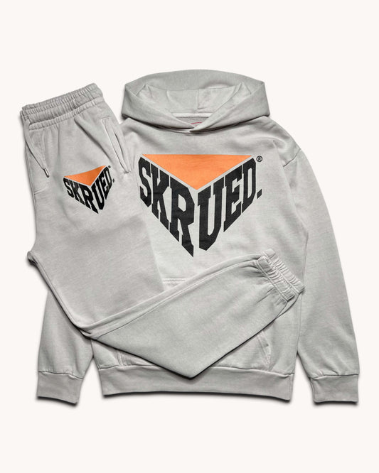 Cornerstone Sweatsuit - Platinum/Tangerine
