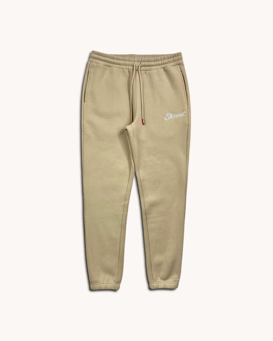 Micro Chunky Logo Sweatpants - Tan