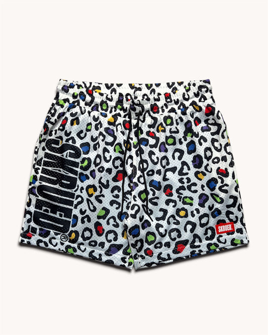 Leopard Mesh Shorts