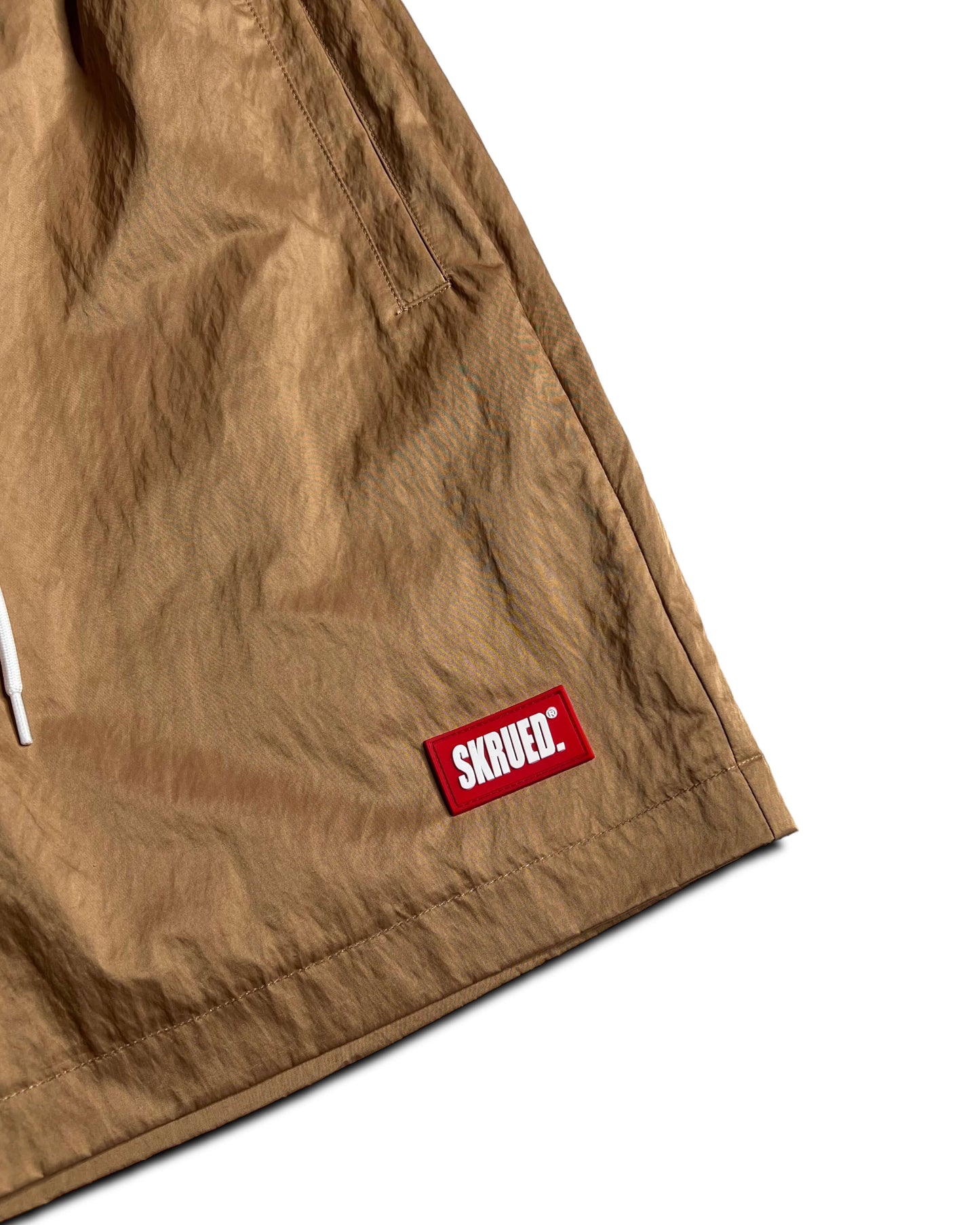 Crisp Logo Swish Shorts - Light Brown