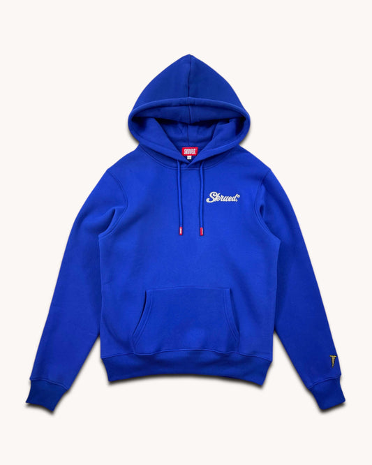 Micro Chunky Logo Hoodie - Blue