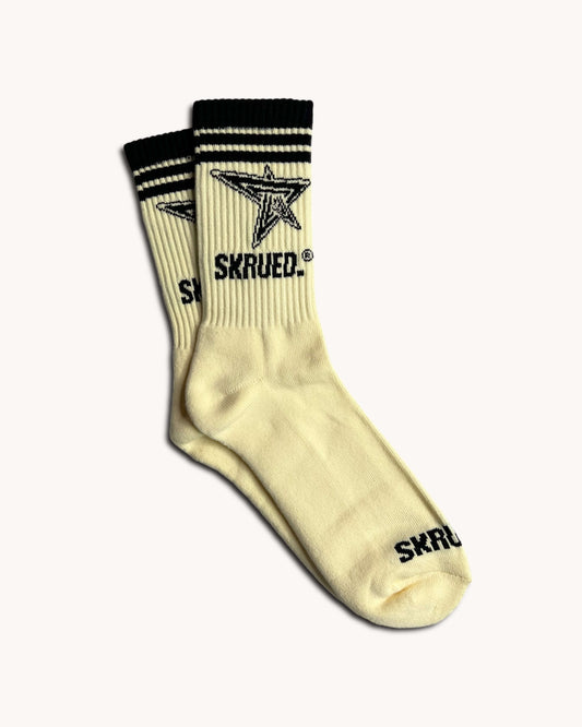 Energy Star Socks - Cream/Black