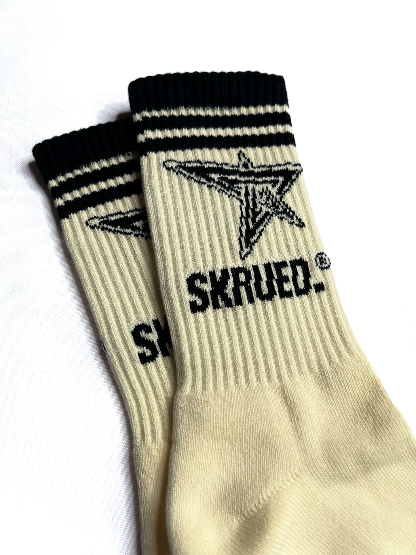 Energy Star Socks - Cream/Black