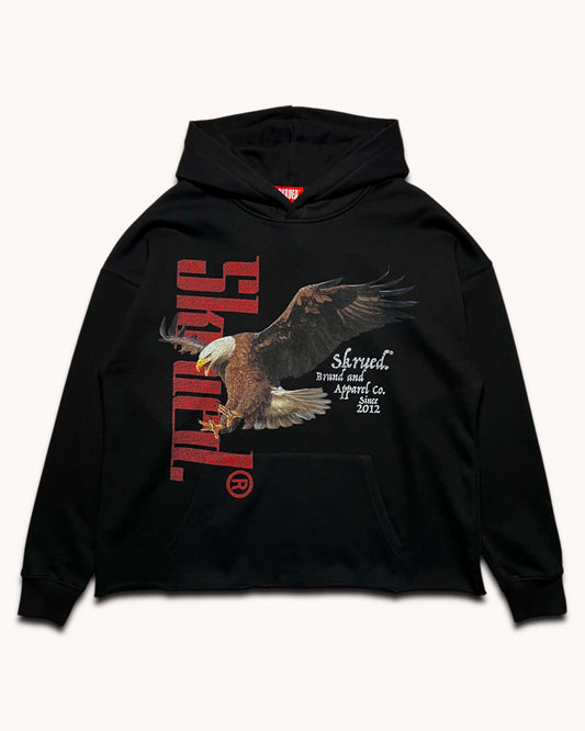 Soaring Eagle Raw Hem Hoodie
