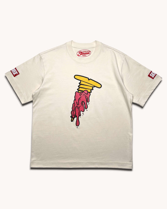 Inspire Drip Screw Logo Tee - French Vanilla