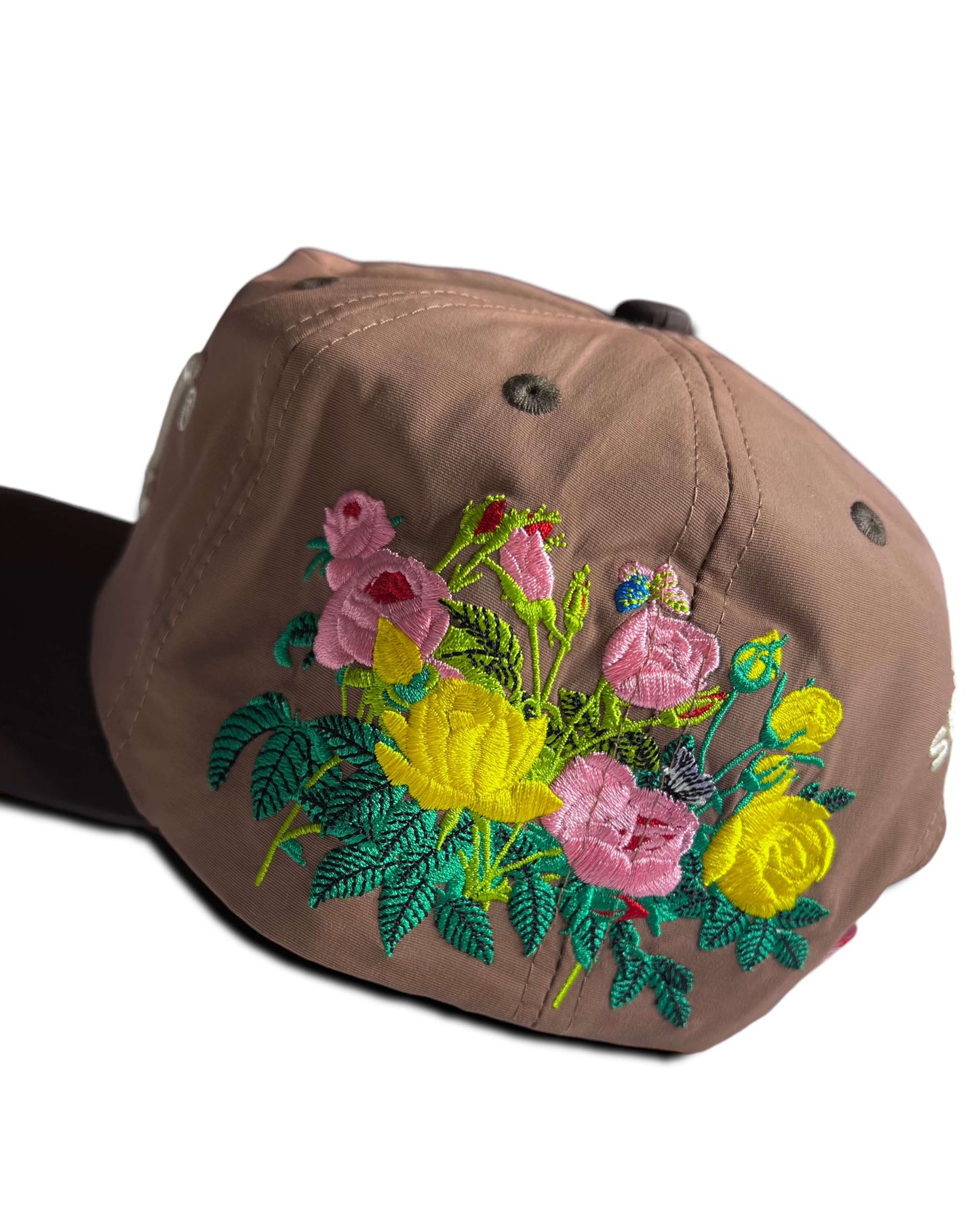 Give Flowers Nylon Hat - Brown