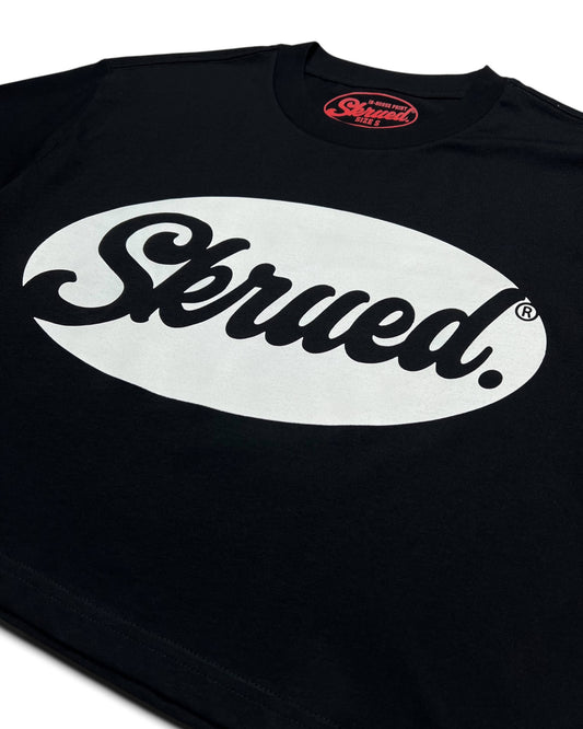 Women’s Crop Chunky Shadow Tee - Black