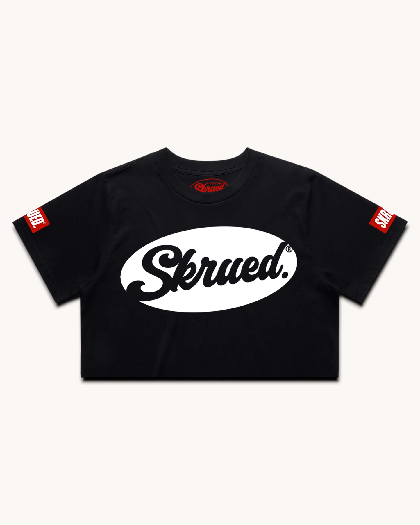 Women’s Crop Chunky Shadow Tee - Black