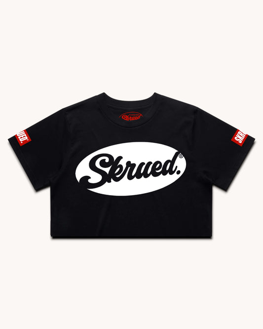 Women’s Crop Chunky Shadow Tee - Black
