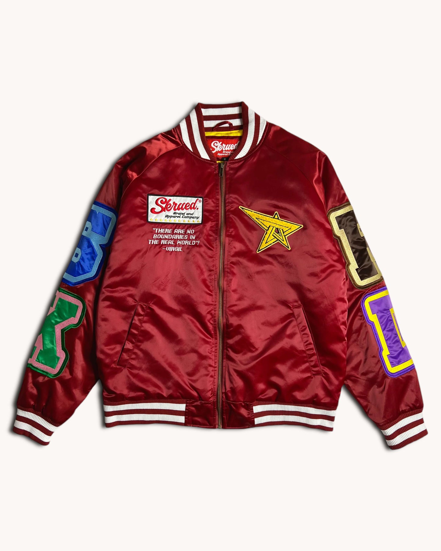 SKRD Satin Bomber Jacket