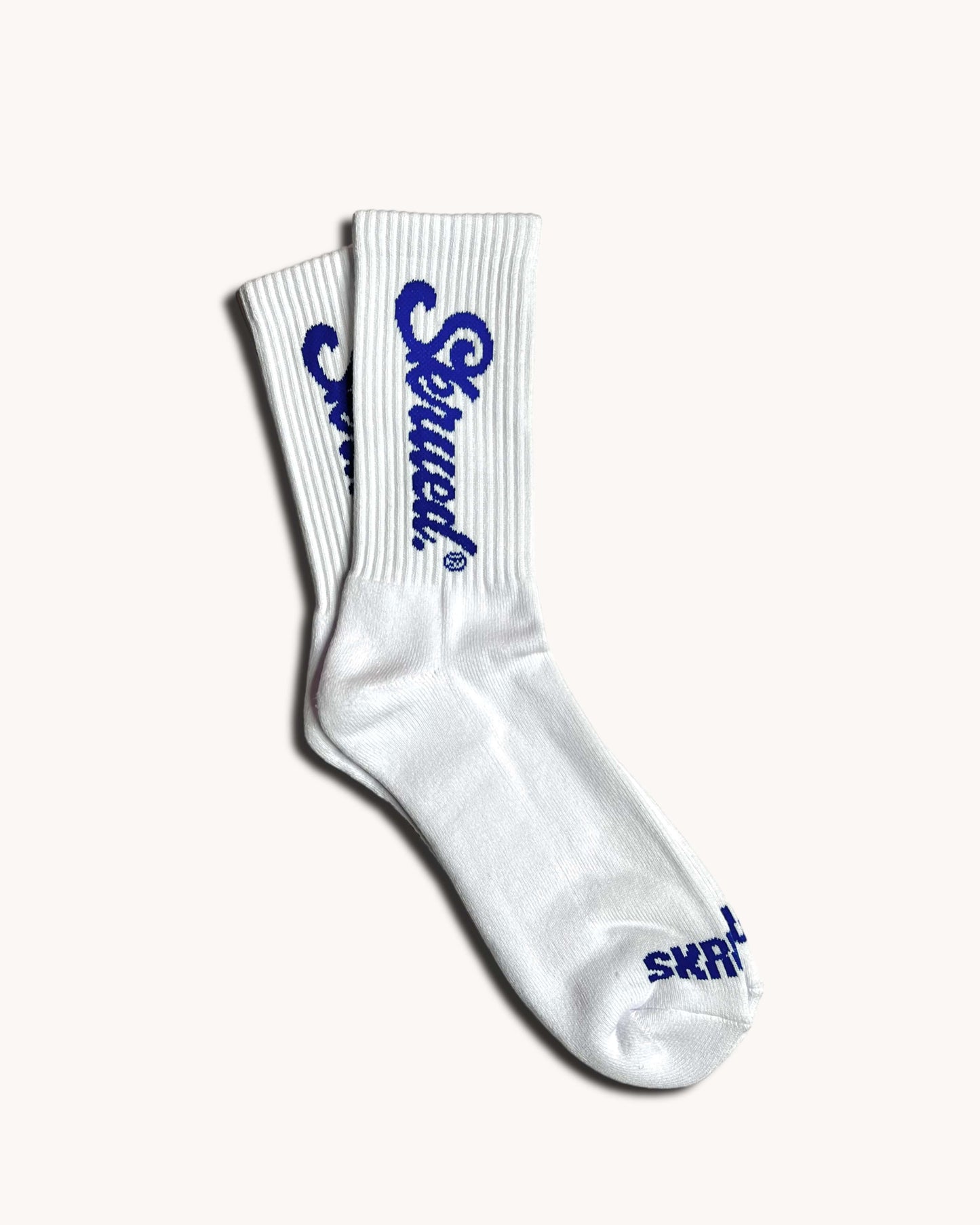 SKRUED Chunky Logo Socks - Blue