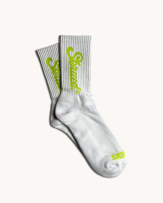 SKRUED Chunky Logo Socks - Neon Green