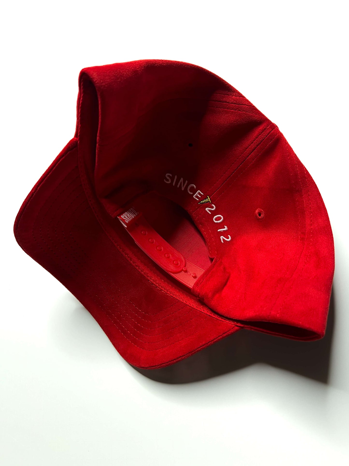 Suede Classic Logo Hat - Fire Red
