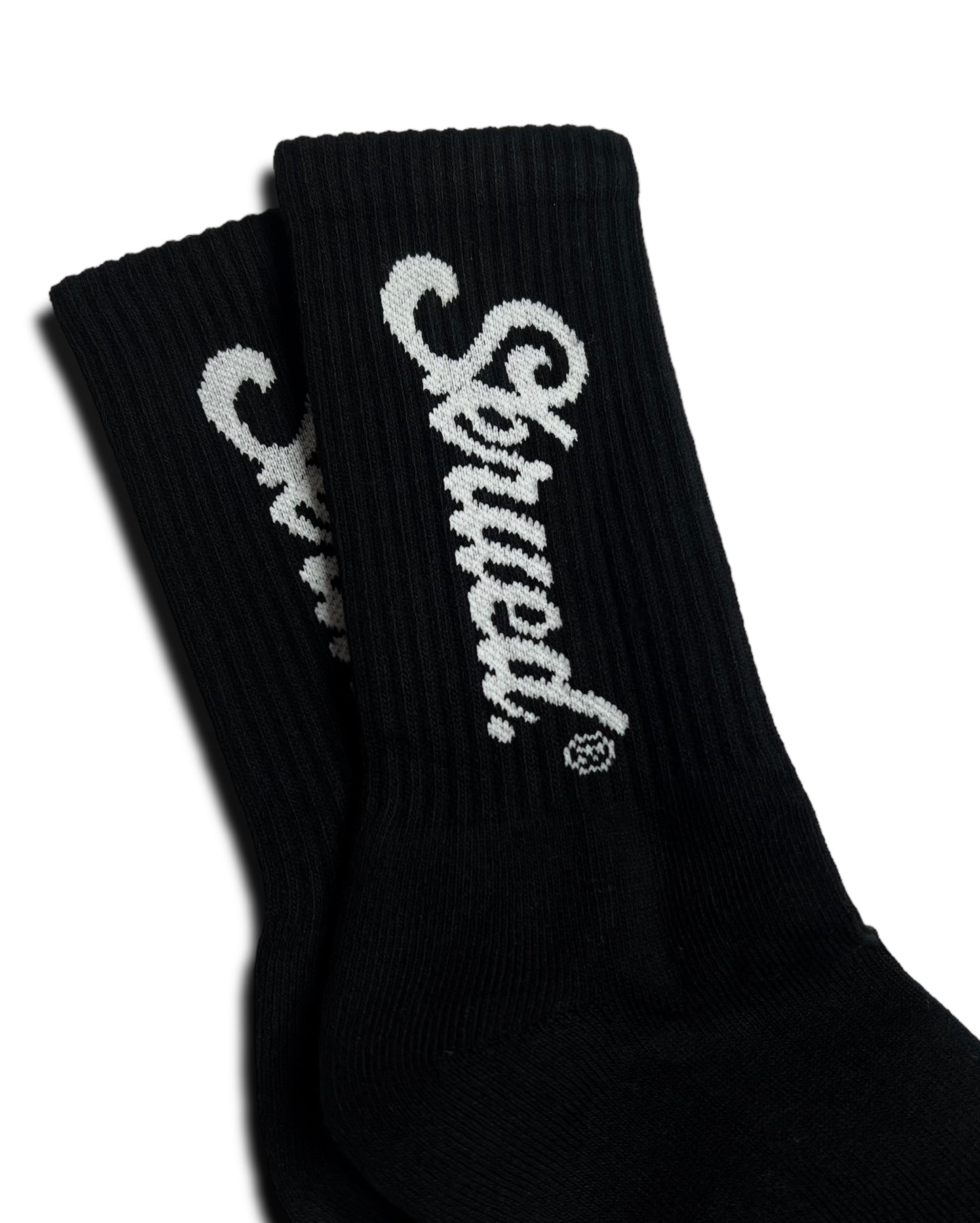 SKRUED Chunky Logo Socks - Black/White