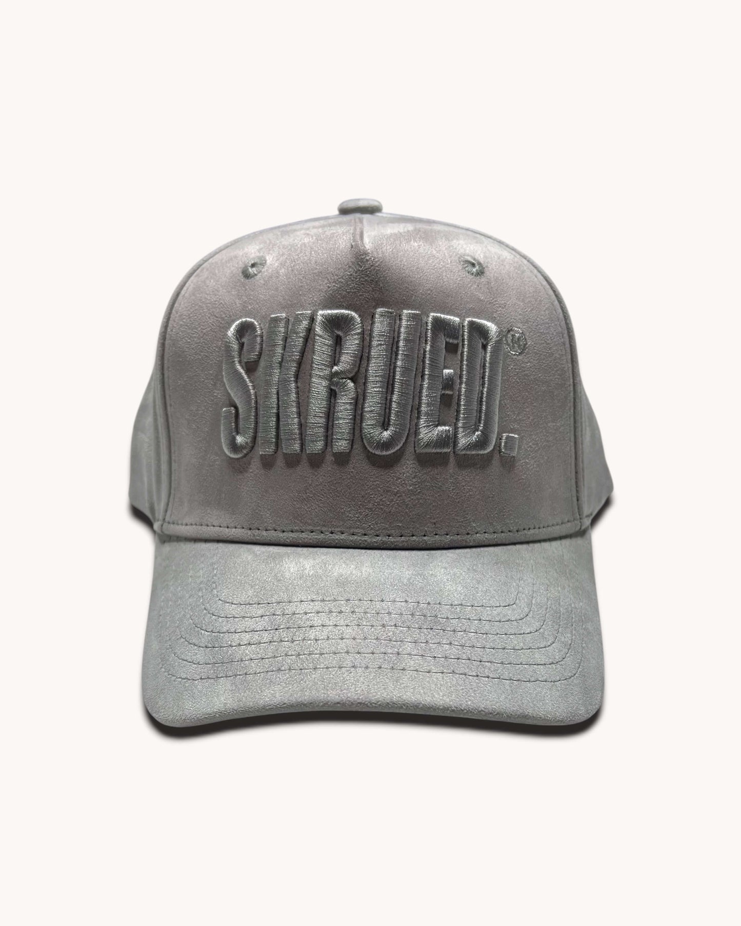 Suede Classic Logo Hat - Medusa Stone