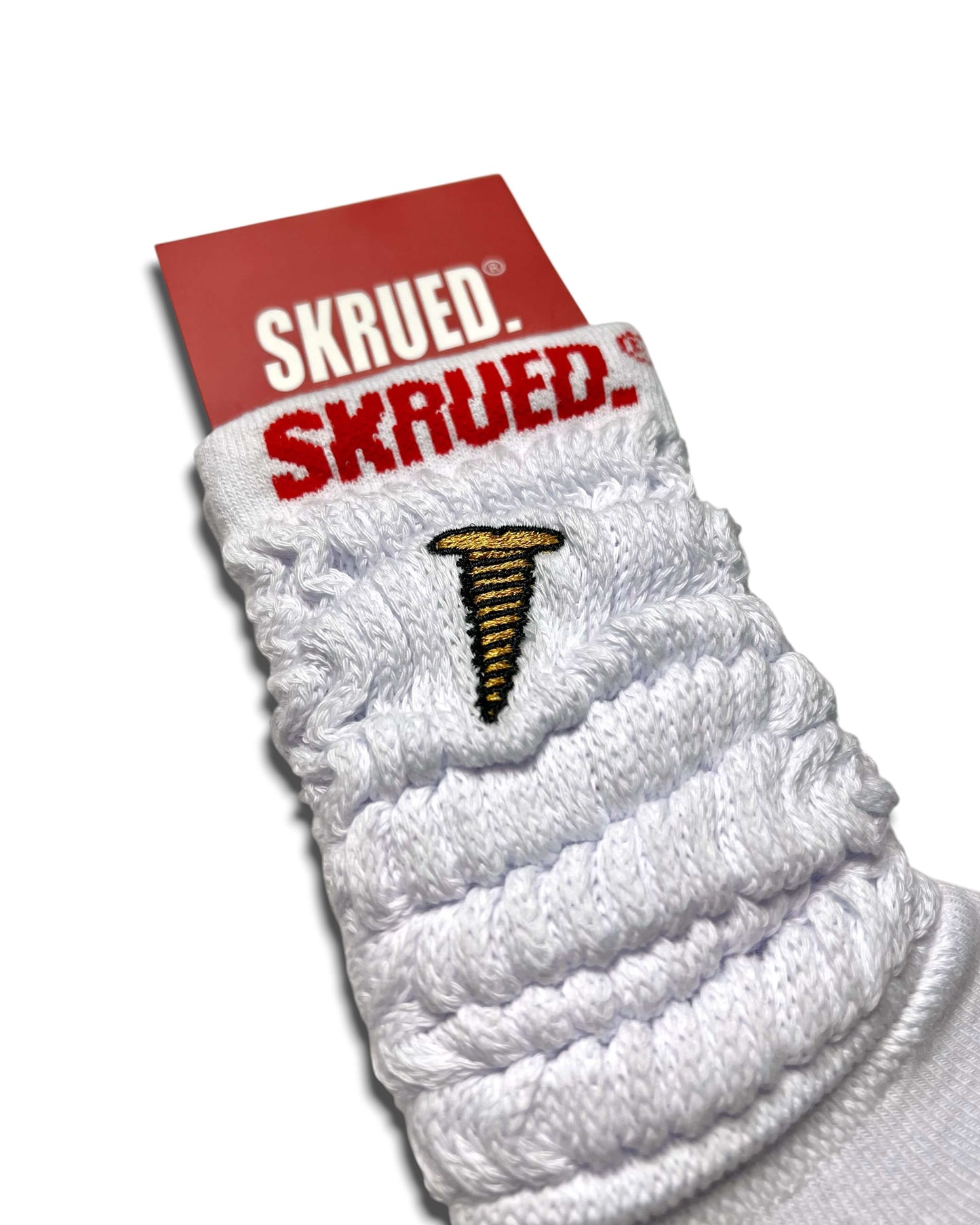 Inspire Logo Slouch Socks - White/Red