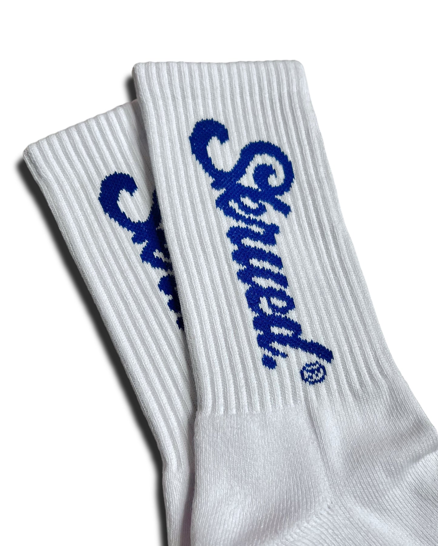 SKRUED Chunky Logo Socks - Blue