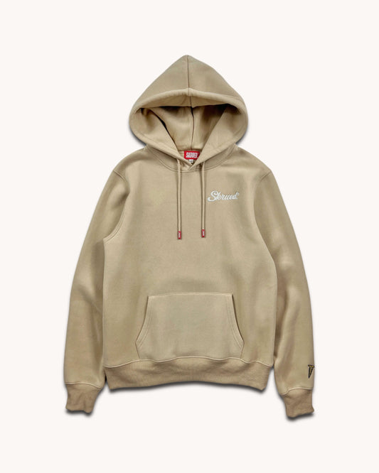 Micro Chunky Logo Hoodie - Tan