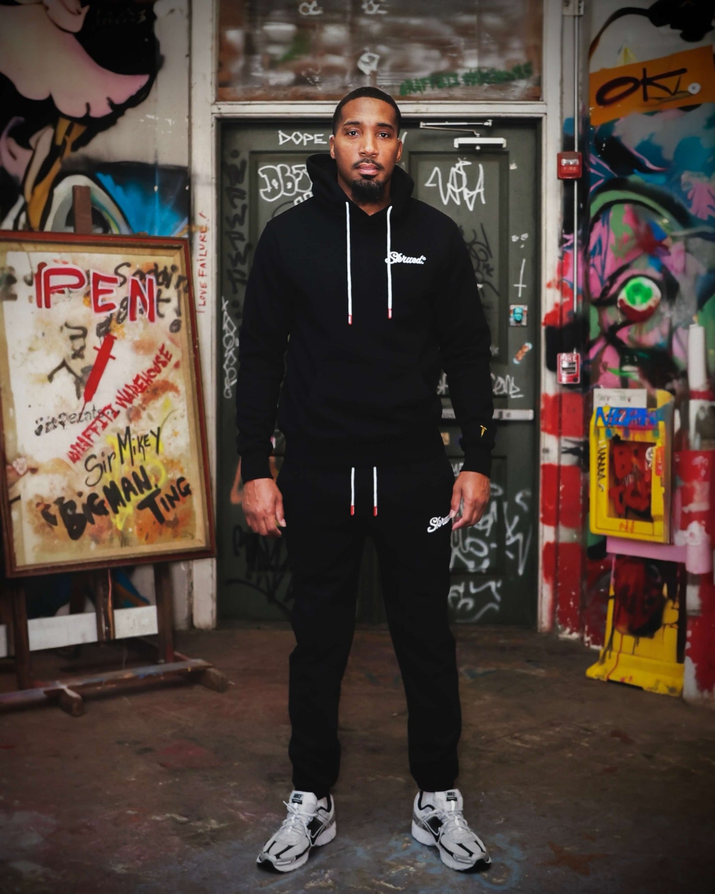 Micro Chunky Logo Sweatsuit - Black