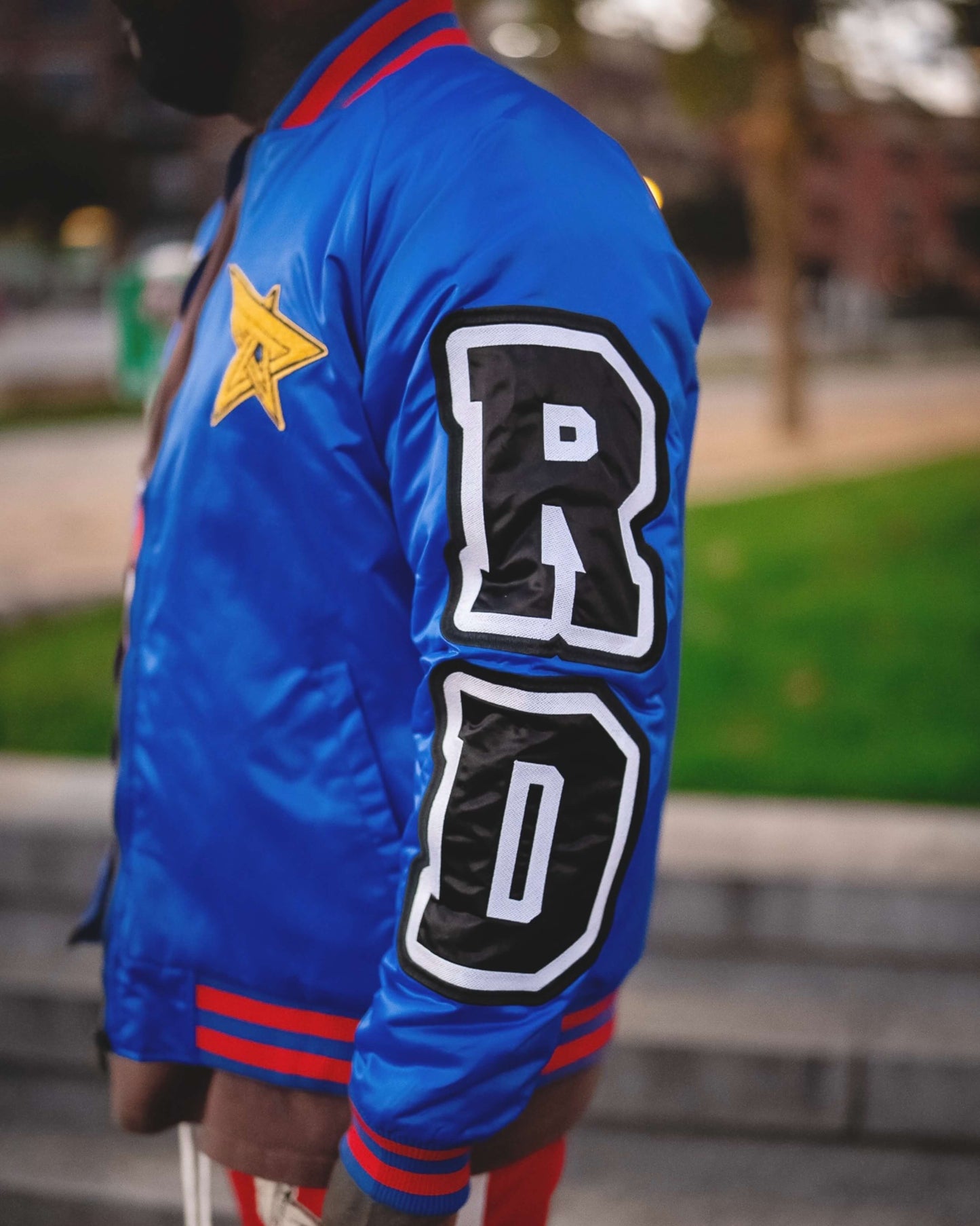 SKRD Satin Bomber Jacket