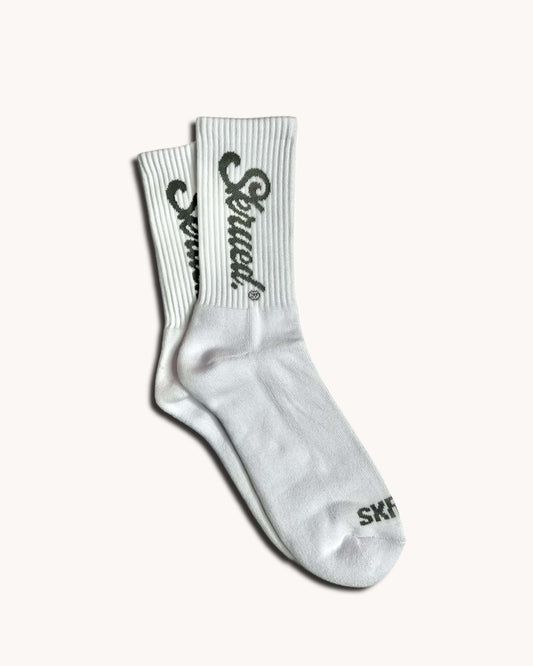 SKRUED Chunky Logo Socks - Grey