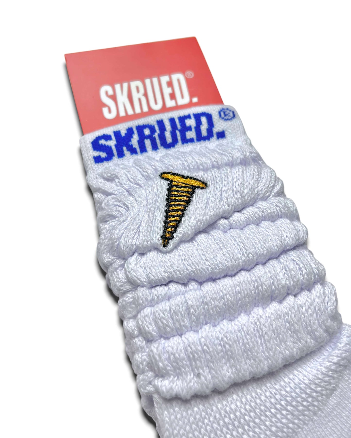 Inspire Logo Slouch Socks - White/Blue