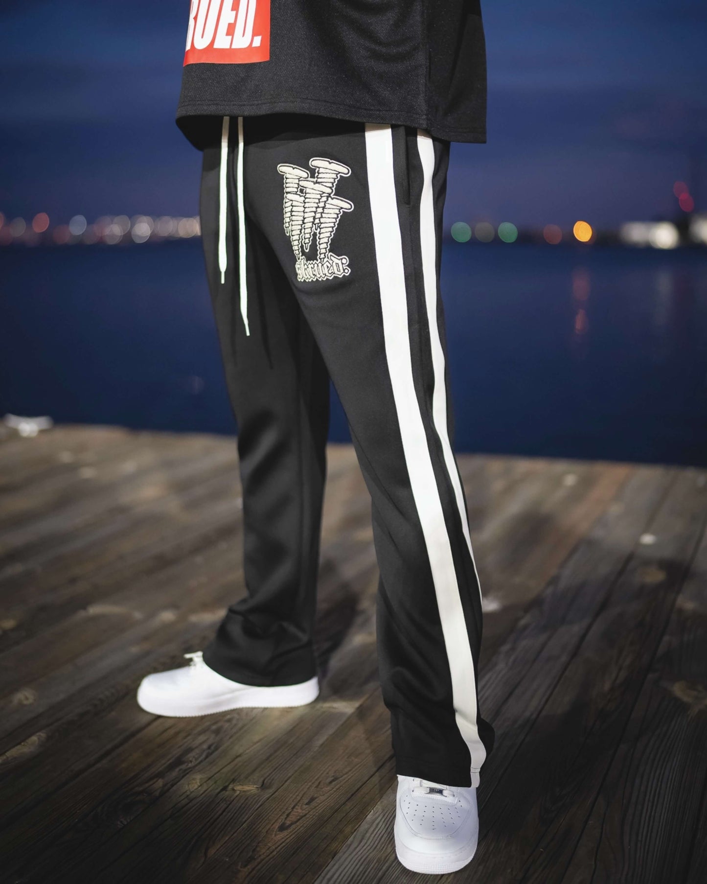 SKRUEDGANG Logo Flare Track Pants