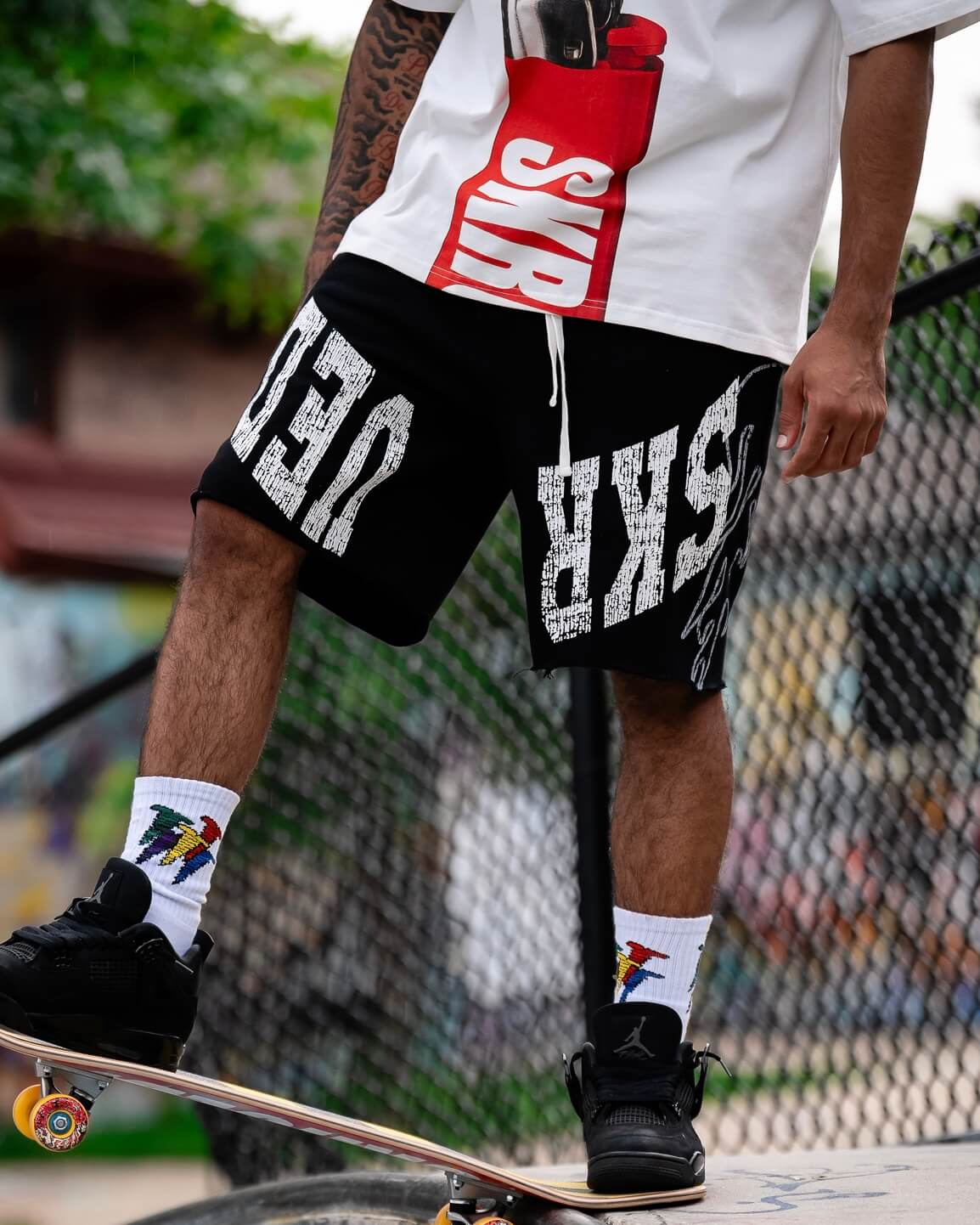 Hell & Back Raw Hem Shorts - Black