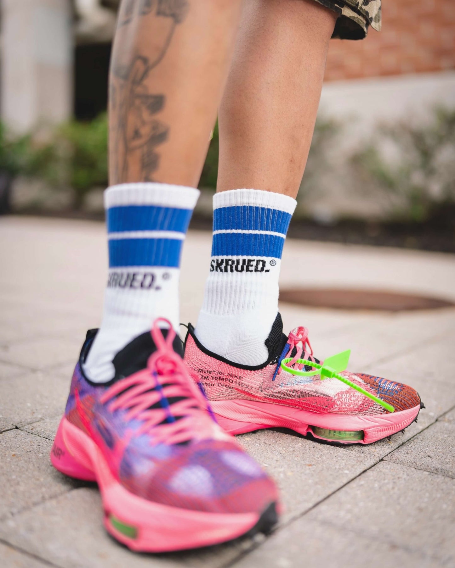 Jumbo Stripe Socks - Blue