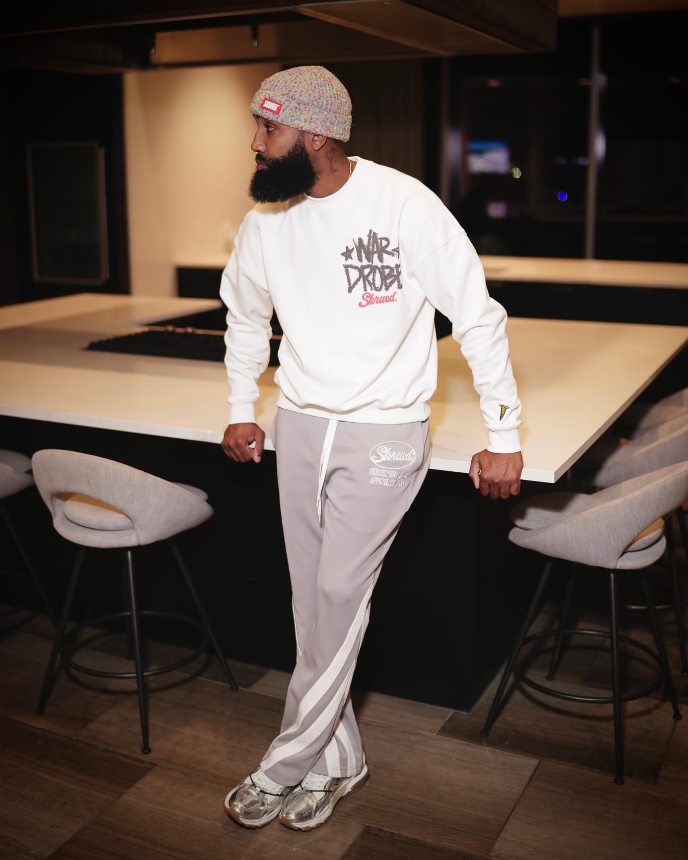 Slanted Stripes Flare Track Pants