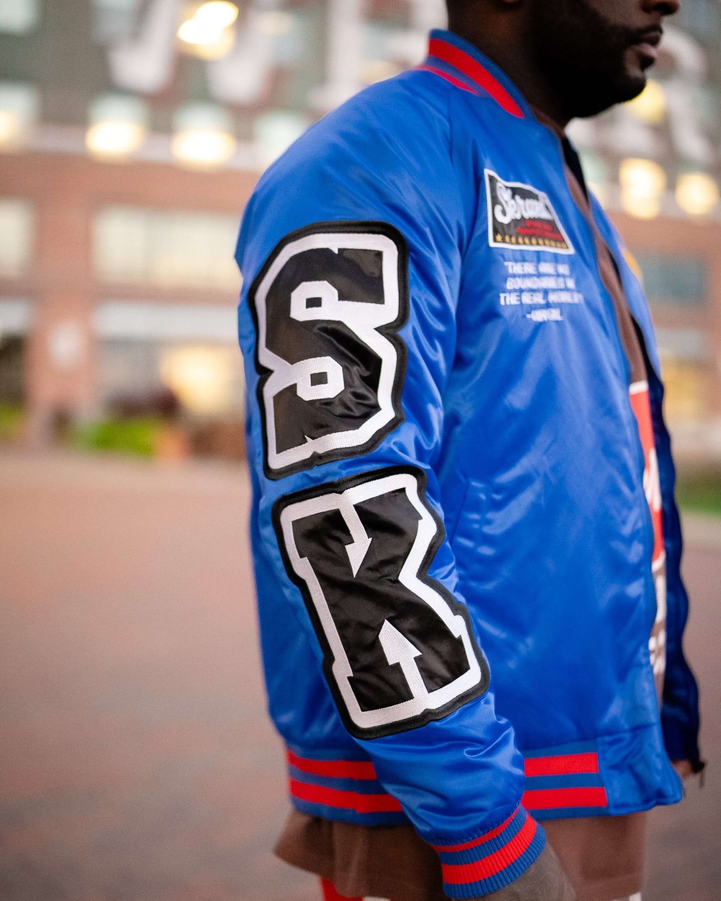 SKRD Satin Bomber Jacket