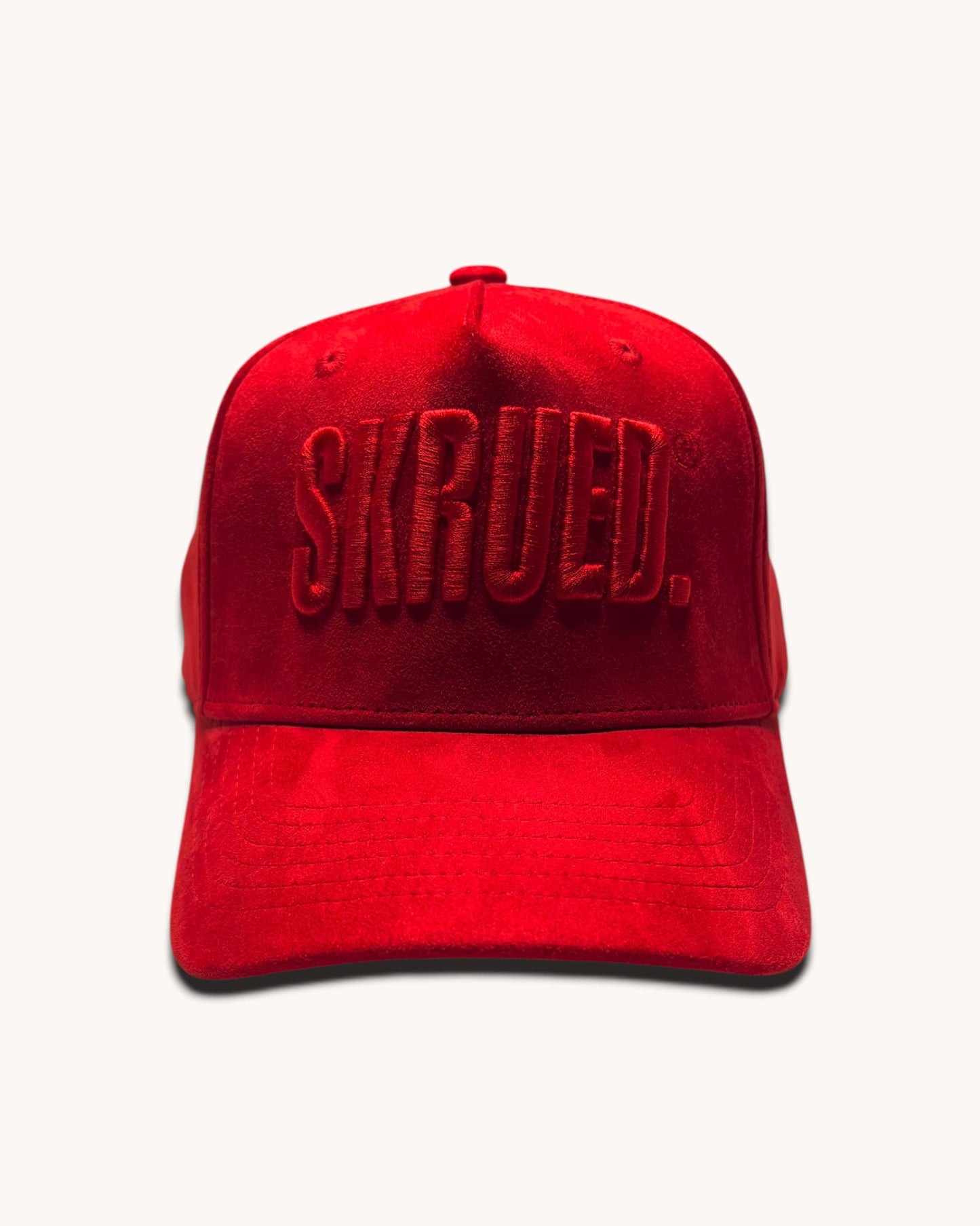 Suede Classic Logo Hat - Fire Red